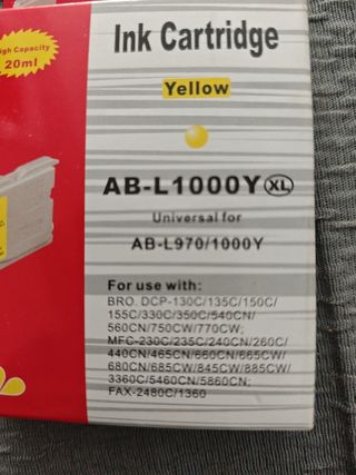 Cartucho tinta AB-L1000Y XL Amarillo