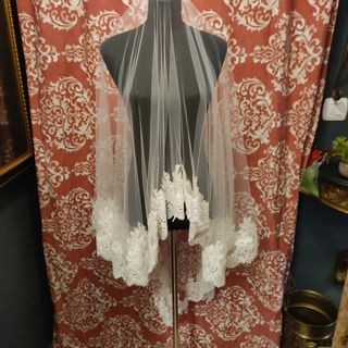 Velo Novia Corto Alma Novia Encaje