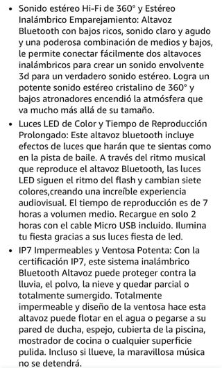 Altavoz Bluetooth Mebossco 5.0