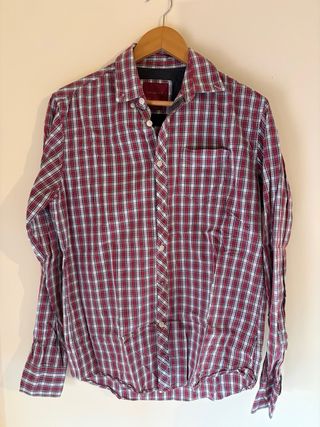 Camisas hombre cuadros y pantalón marrón