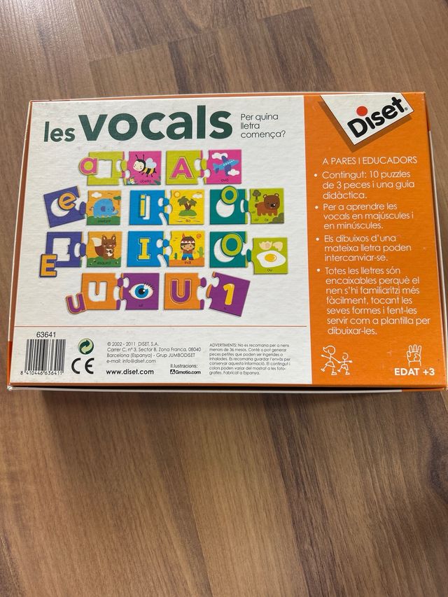 Juego educativo Les Vocals en catalán