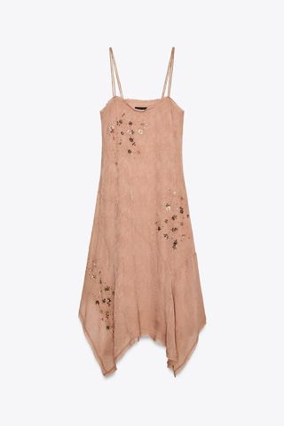 Vestido Zara tirantes lentejuelas