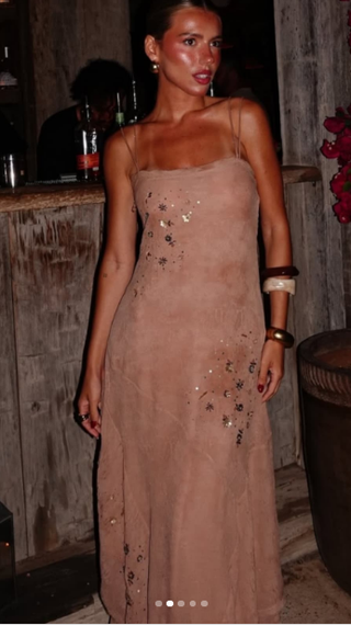 Vestido Zara tirantes lentejuelas