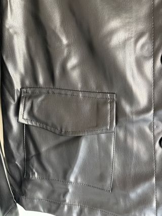 Chaqueta de piel negra mujer