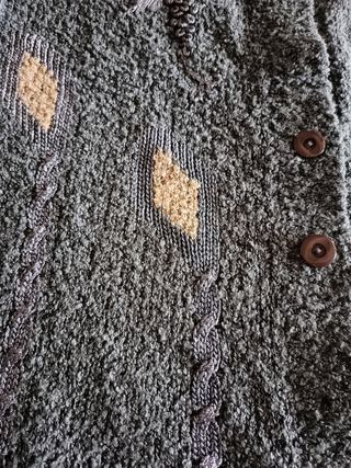 Cardigan donna grigio con bottoni