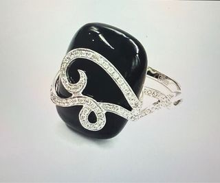 Anillo Ónix con Diamantes