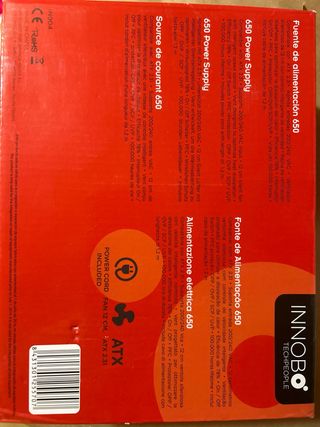 Fuente de Alimentación INNOBO 650W ATX