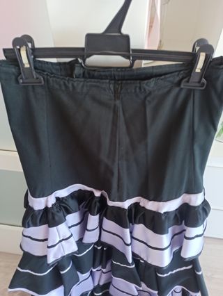Falda y corpiño flamenco morada y negro