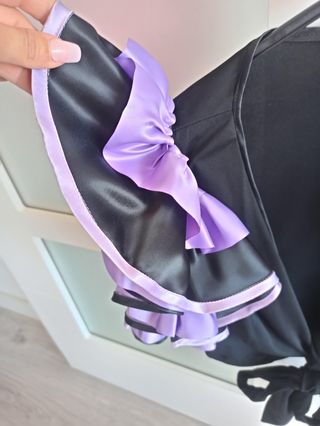 Falda y corpiño flamenco morada y negro