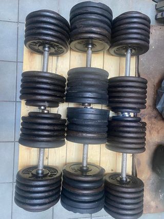 Mancuernas 55, 60 y 65 kg