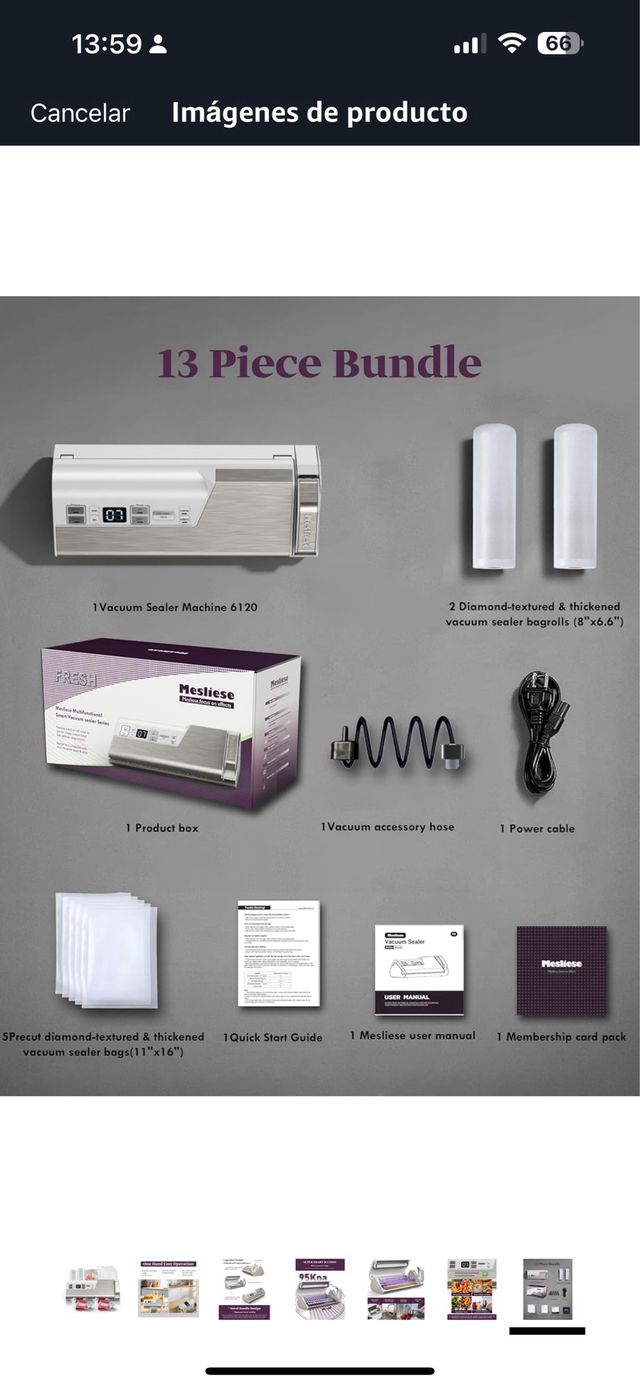 Mesliese Máquina Selladora al Vacío Multifuncional