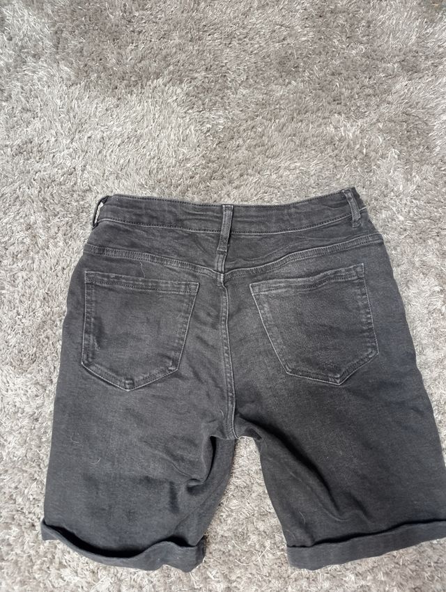 Pantalones cortos vaqueros rotos negros