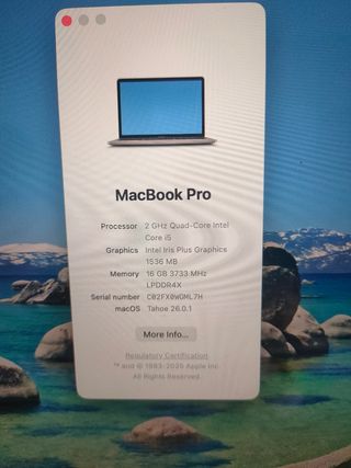 MACBOOK PRO 2020 i5/16GB RAM/512 SSD BATERÍA NUEVA