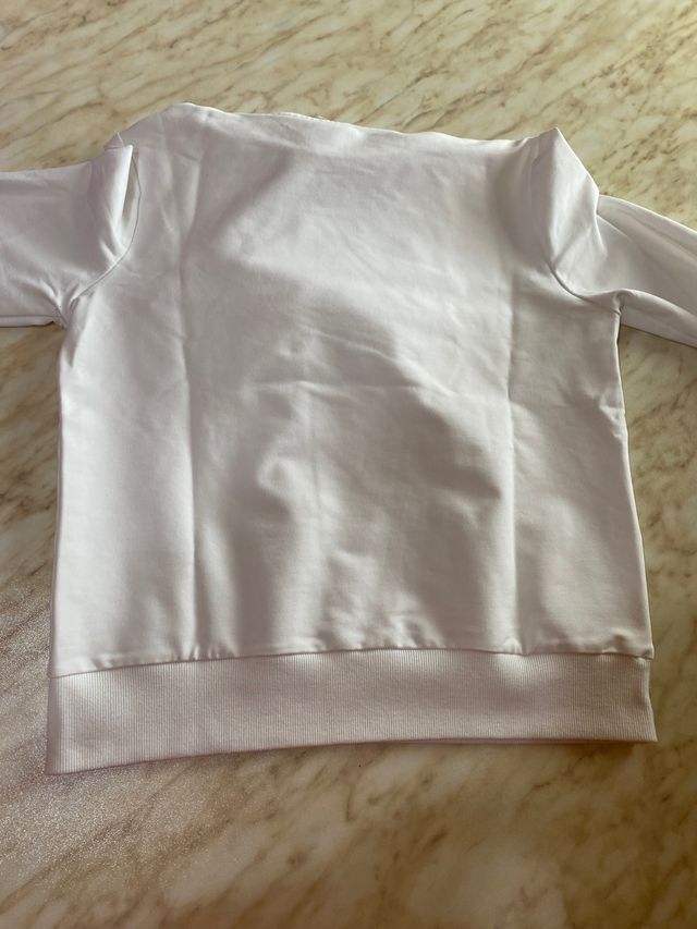 Felpa con cappuccio e disegno brillantini