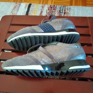 Zapatillas Geox grises y azules T.39