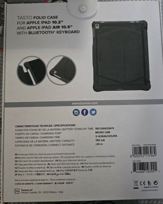 Funda Ipad Tucano Folio Case con teclado Bluetooth