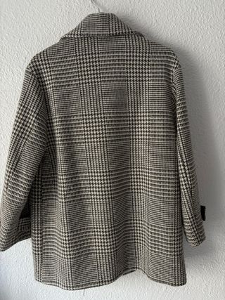 Abrigo de lana estampado mujer