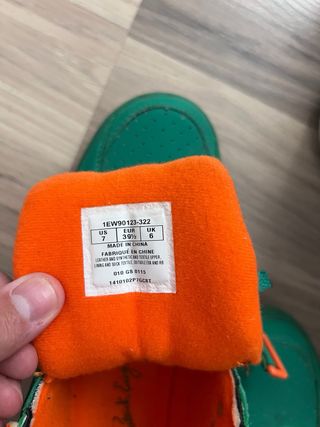 Zapatillas Patrick Ewing verdes y naranjas