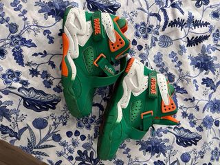 Zapatillas Patrick Ewing verdes y naranjas