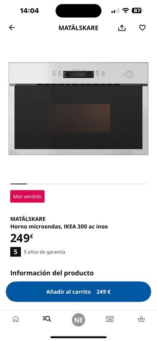 Horno Microondas IKEA MATÄLSKARE