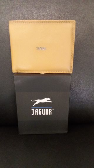 Portafoglio Jaguar Beige Vera pelle