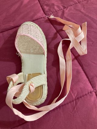 Alpargatas beige y rosa nuevas