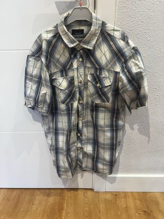 Camisa de cuadros manga corta