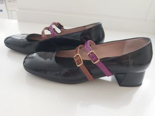 Zapatos Hispanitas Talla 41 Negros y Morados