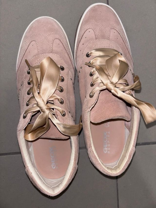 Geox sneakers donna rosa con lacci