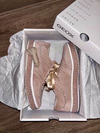 Geox sneakers donna rosa con lacci