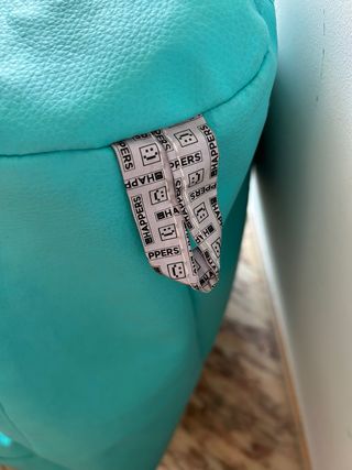 Puff Pera XL Polipiel Turquesa
