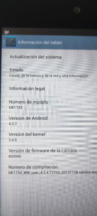 Tablet ASUS ME173X Negra