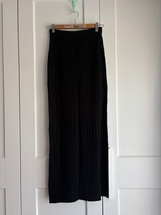 Conjunto top y falda larga negro