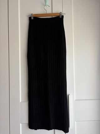Conjunto top y falda larga negro