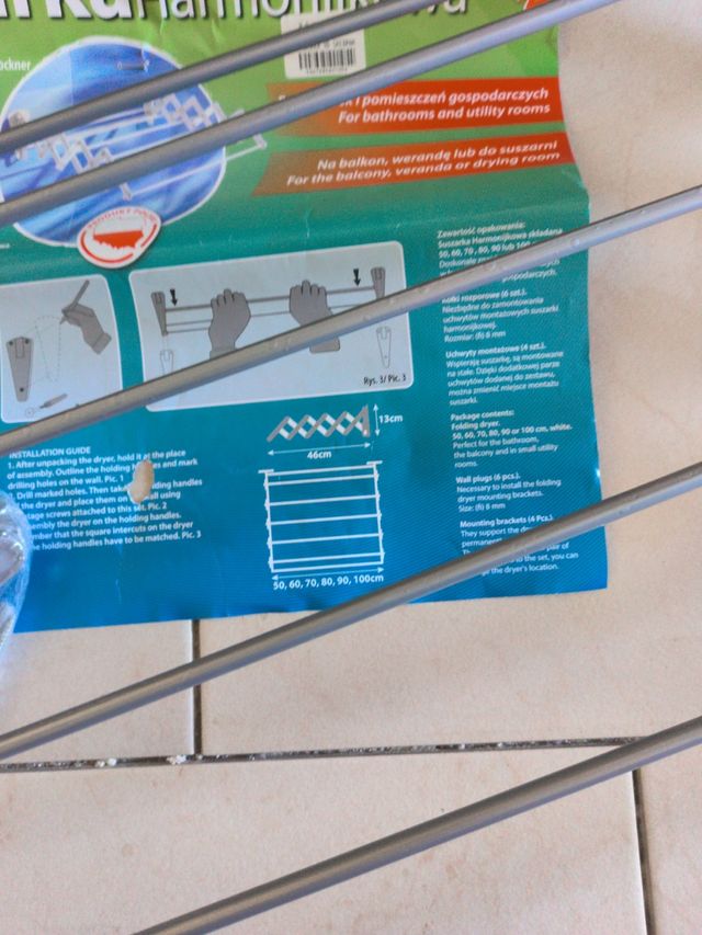 Tendedero plegable de pared