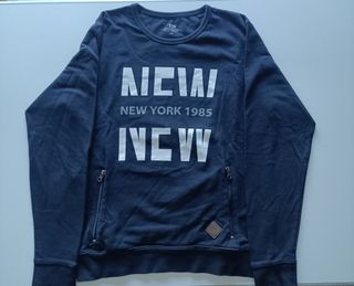 Sudadera EW New York 1985 Azul Talla M