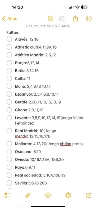 CAMBIO cromos LALIGA EA SPORTS 2025-26