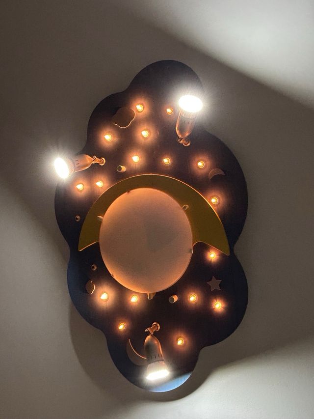 Plafón infantil nubes y luna