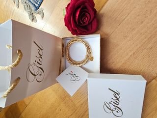 Bracciale Gisel doppio elastico con ciondolo cuore