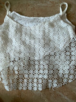 Top blanco encaje