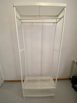 Colgador recibidor de metal blanco