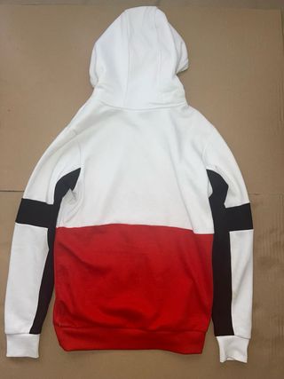 Sudadera Tenth Blanca con Logo Negro y Cordones