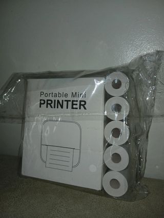 Mini Impresora Portátil + 5 Rollos + Tintes