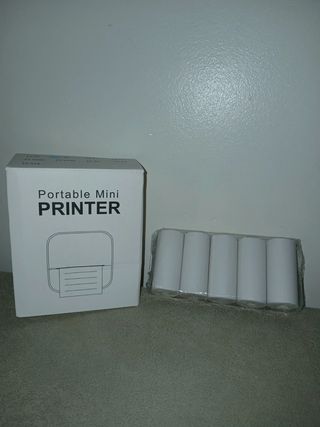 Mini Impresora Portátil + 5 Rollos + Tintes