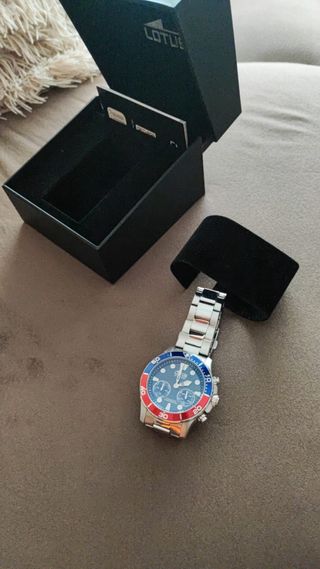 Reloj Lotus Hybrid Cronógrafo Azul y Plateado