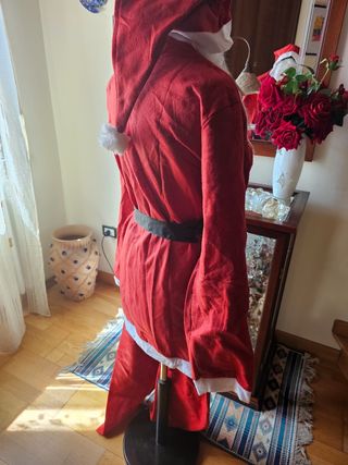Abito Babbo Natale con barba e campanella omaggio 