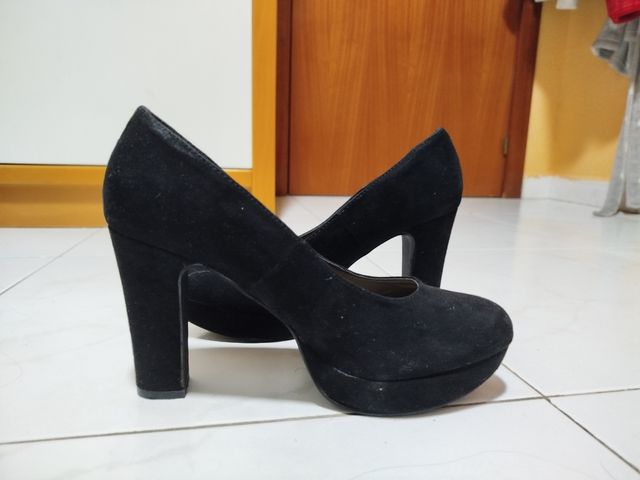 Tacones negros plataforma 10/15 cm