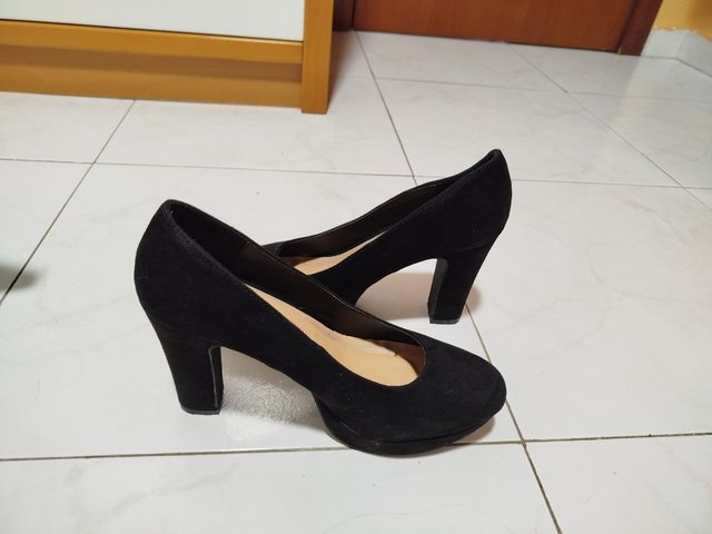 Tacones negros plataforma 10/15 cm