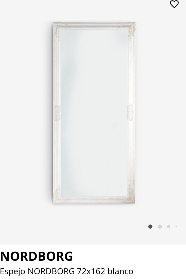 Espejo NORDBORG Blanco y Plata