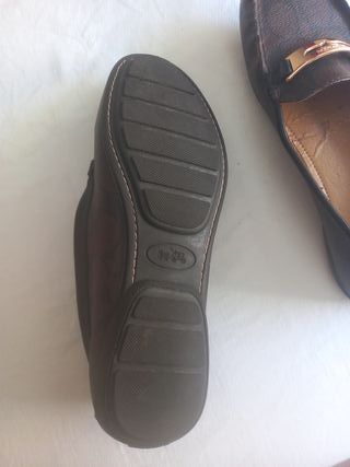 Mocasa Mocasines Marrón y Dorado Mujer